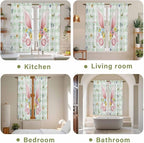Easter Window Curtains 63 Inch Long 2 Panel Set, Rod Pocket Bedroom Curtains & - Image 8