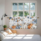 Thanksgiving Pumpkin Kitchen Tier Curtains 36 Inch Long 2 Panel Set, Rod Pocket - Image 4