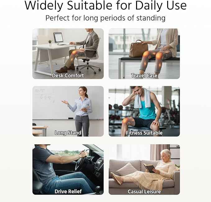 yoyomax Leg Massager with Heat, Adjustable Calf Thigh Knee Massager