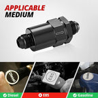 EVIL ENERGY 8AN Billet Inline Fuel Filter 30 Micron Aluminum Black - Image 5