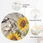 Farm Flowers Bedroom Curtains 63 Inch Length, Window Curtains Tab Top, Retro - Image 6