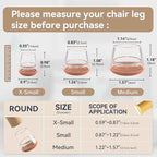 24PCS Upgraded Silicone Chair Leg Floor Protectors