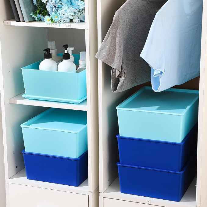 Menkxi 6 Pcs Large Plastic Storage Bins