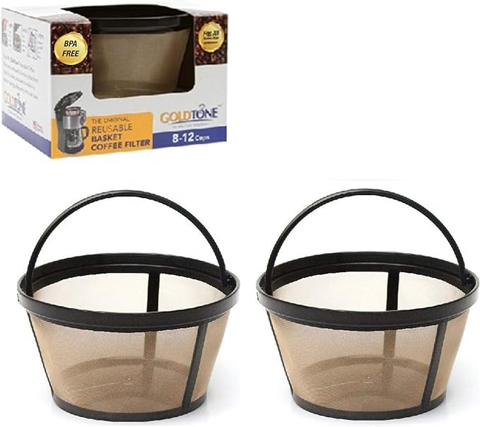 GoldTone Reusable 8-12 Cup Basket Filter fits Black & Decker Coffee Machines by GoldTone