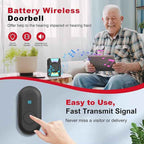 CallToU Hearing Impaired Doorbell 1000FT Wireless Battery Operated Door Bell