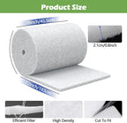 Classic Pond Filter Pad Aquarium Media 18"x72"x1", 9 Ft² White Thicker Reusable - Image 2