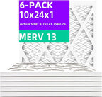 10x24x1 MERV 13 Pleated Air Filter MPR 1900 & FPR 10, Furnace Air Filters by Qingzhug