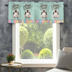Green Easter Curtain Valances for Windows, Kitchen Valance Window Treatment - Image 4