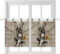 Funny Farm Animals Kitchen Curtains 24 Inch Length, Small Window Curtains Tab by Unknown
