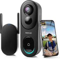 BOTSLAB Doorbell Camera Wireless, 5MP Video Doorbell, 180°Panoramic View
