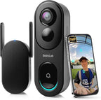 BOTSLAB Doorbell Camera Wireless, 5MP Video Doorbell, 180°Panoramic View