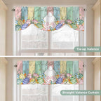 Easter Tie Up Valance Curtains for Windows, Kitchen Curtains Window Shades - Image 5