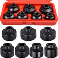 7-Piece Oil Filter Socket Set, 3/8" Drive Low Profile Oil Filter Cap Wrench by LEONTOOL