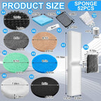 62 Pcs Compatible with Fluval Fx4/fx5/fx6 Replacement Filter Media, 6 Foam Block - Image 2