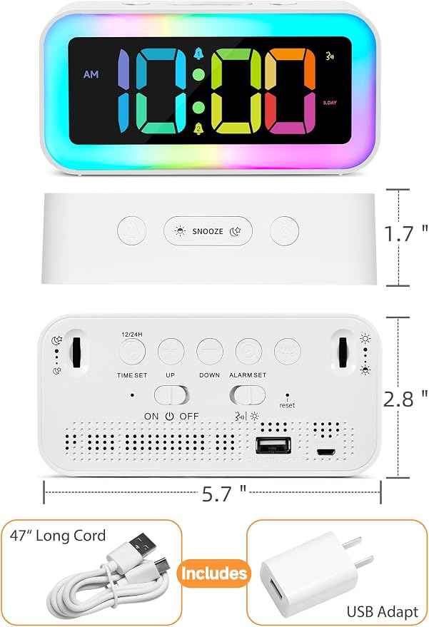Cadmos Loud Alarm Clock for Bedrooms