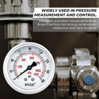 0-160 Psi Glycerin Liquid Filled Low Pressure Gauge, 2.5" Dial Size, 1/4" G - Image 2