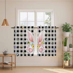 Easter Kitchen Curtains 45 Inch Long 2 Panel Set, Rod Pocket Window Treatment - Image 3