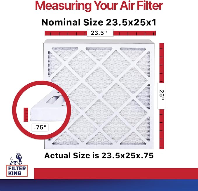 Filter King 23.5x25x1 Air Filter | 12-PACK | MERV 11 HVAC Pleated A/C Furnace - Image 2
