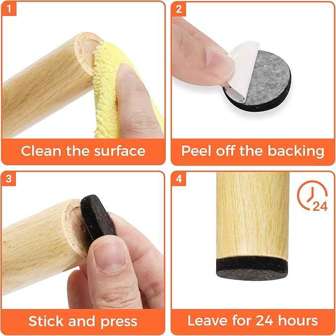 Felt Furniture Pads 120 PCS, Non Slip Self Adhesive Felt Pads Chair Leg Floor