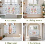 Easter Kitchen Tier Curtains 45 Inch Long 2 Panel Set, Rod Pocket Short Window - Image 8