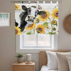 Retro Farmhouse Floral Bedroom Curtains 63 Inch Length, Window Curtains Tab Top - Image 9