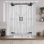 Farmhouse Wood Grain Living Room Curtains 84 Inch Length, Window Curtains Tab - Image 9