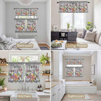 Spring Flowers Kitchen Curtains Set 3 Piece - Image 4