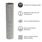PATIKIL 40" L x 10" W Woven Wire Mesh, 80 Mesh 316L Stainless Steel Air Vent - Image 3