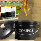 Kitchen Compost Bin 0.8 Gallon Metal Countertop Compost Bin - Image 5