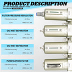 3/4" NPT Industrial Grade 4 Stage Gas Drying System Auto Drain
