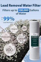 iSpring F3WGB32BCPB 20" x 4.5" Whole House Water Filters - Image 4