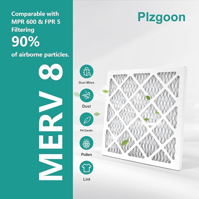 14x14x1 Air Filter MERV 8 MPR 600 Pleated Air Conditioner HVAC AC Furnace Air - Image 3