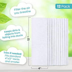 Air Vent Filters For Home 1 Pack of 12-4" x 12” – Register Vent Filters – AC - Image 3