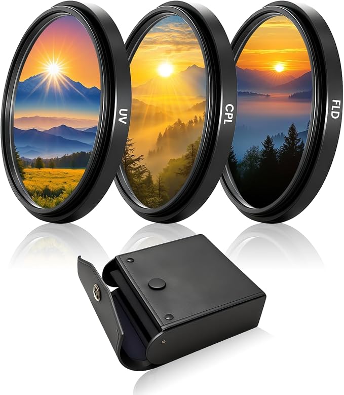52mm UV+CPL+FLD Lens Filter Kit by WOKYO