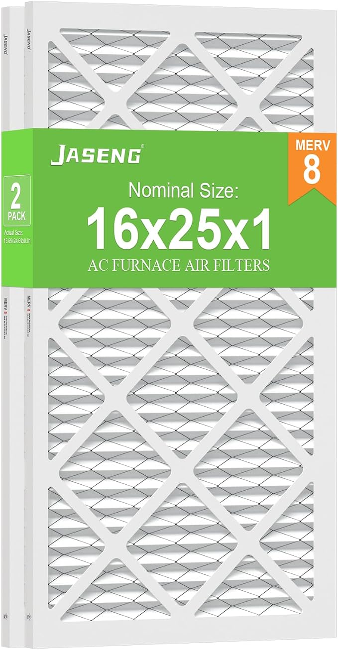 Furnace Filters 16x25x1 MERV 8, MPR 600, 2 Pack Air Filter by NewFilter