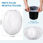 Paint Strainer Bags White Fine Mesh Filters Bag Bucket Elastic Opening Strainer - Image 2