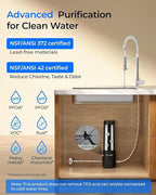 Waterdrop 10UA PRO Under Sink Water Filter, No Drill Required, Time Reminder - Image 2
