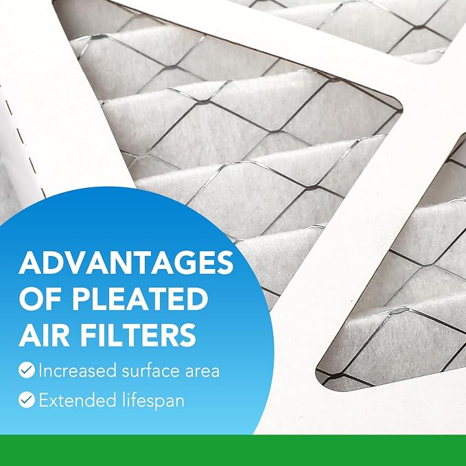 LotFancy 14x14x1 Air Filter MERV 8 4-Pack, Electrostatic Pleated Furnace & AC - Image 3