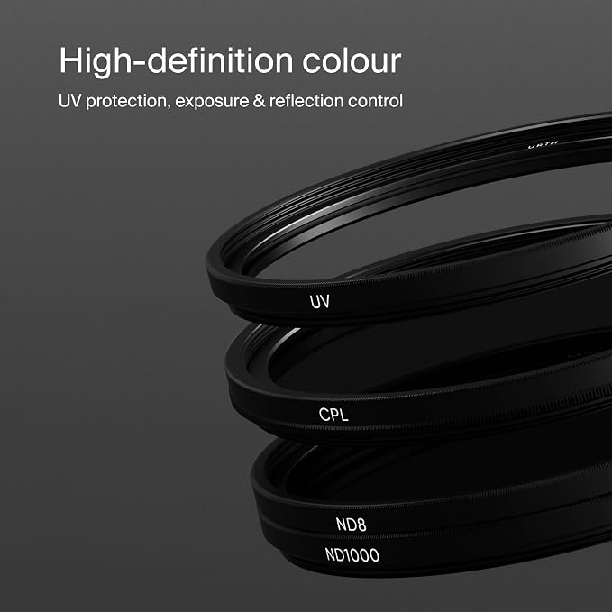 Urth 37mm UV, Circular Polarizing, ND1000 Lens Filter Kit - Image 4