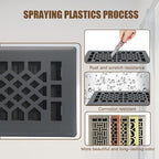 Floor Vents Registers Adjustable Grates 4x12 Inch Matte Black Air Vent Easy - Image 7