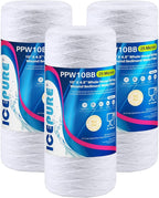 ICEPURE 25 Micron 10”x4.5'' Whole House Sediment String Wound Water Filter by ICEPURE