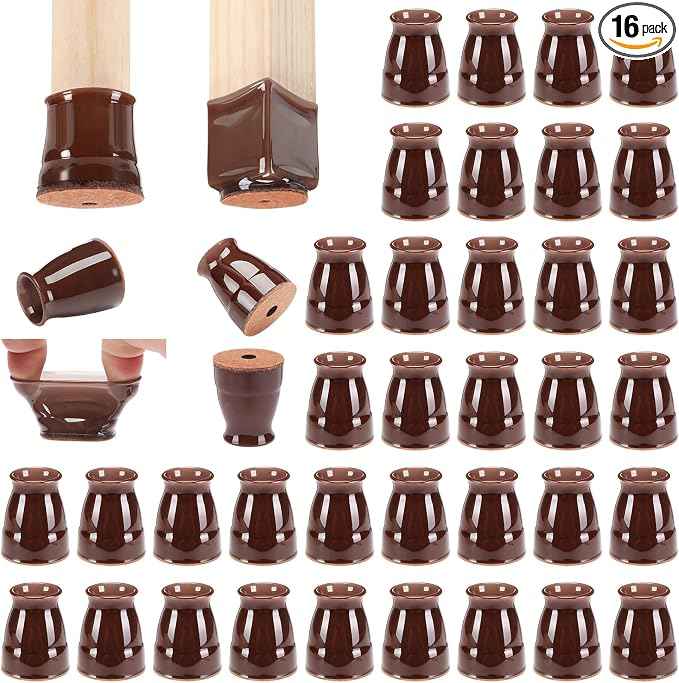 CHUNZEXI 16 Pack Extra Small Chair Leg Floor Protectors