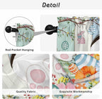 Easter Kitchen Tier Curtains 45 Inch Long 2 Panel Set, Rod Pocket Short Window - Image 9