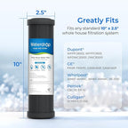 Waterdrop 2.5" x 10" Whole House CTO Carbon Water Filter Cartridge, 1 Micron - Image 5