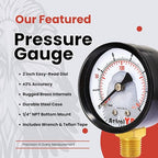 2-inch Pool Filter Pressure Gauge, 1/4" NPT - Image 2