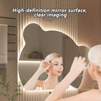 Cute Bear Wall Mirror, Wall Mounted Multifunction Bathroom Vanity Mirror - Image 5