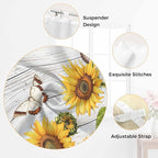 Yellow Sunflowers Kitchen Curtains 36 Inch Length, Small Window Curtains Tab Top - Image 6