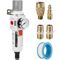 NANPU 1/2" NPT Compressed Air Filter Regulator Combo Piggyback, Auto Drain by NANPU