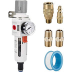 NANPU 1/2" NPT Compressed Air Filter Regulator Combo Piggyback, Auto Drain by NANPU