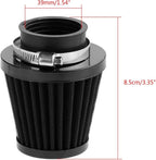 Mtsooning Motorcycle Air Filter Pod, 39mm Washable Universal Clamp-On Breathers - Image 3